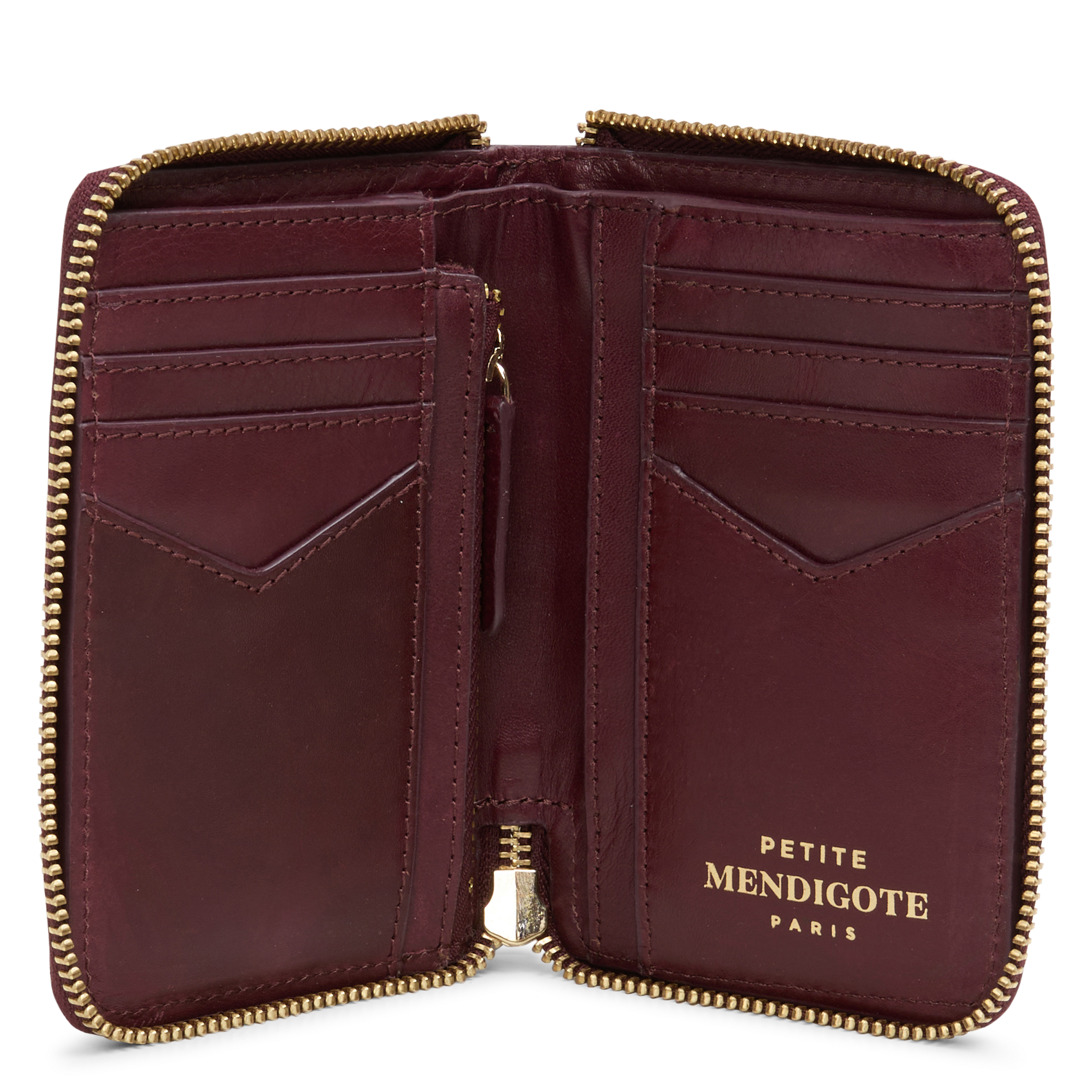EDOUARD - Portefeuille compact en cuir| Rouge