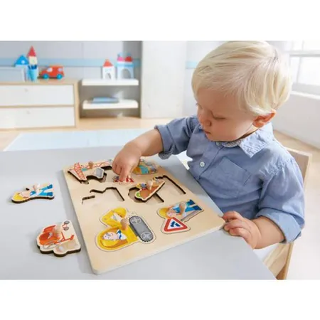 HABA 303697 Greifpuzzle Baustellen-Welt