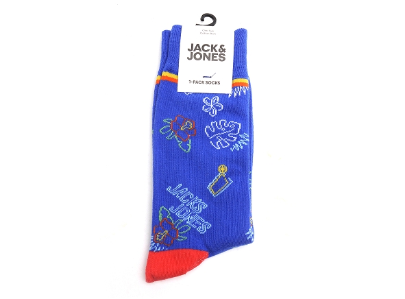 Jack and jones famille accessoires jacneon tropical socks bleu