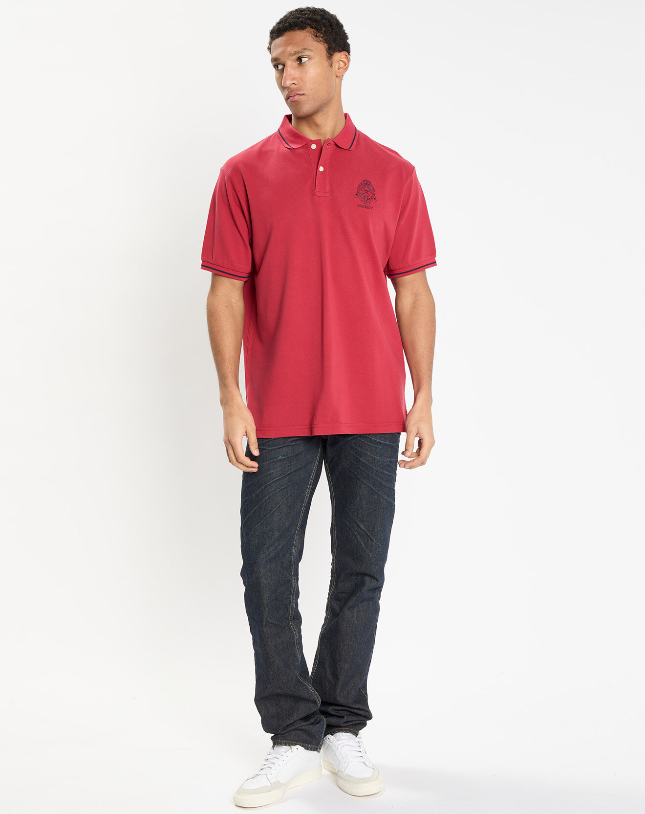 Hackett London Polo Regular Fit piqué Blason rouge