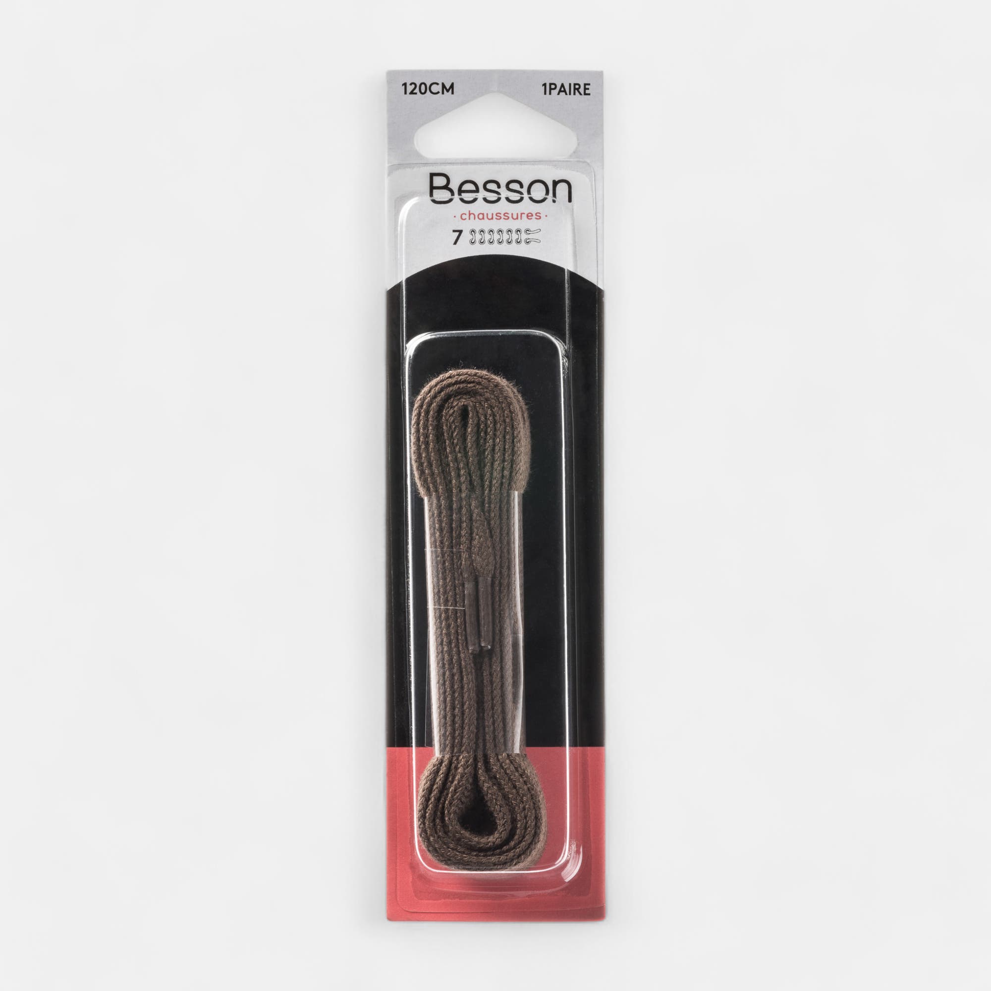 Lacets marron de 120 cm blanc