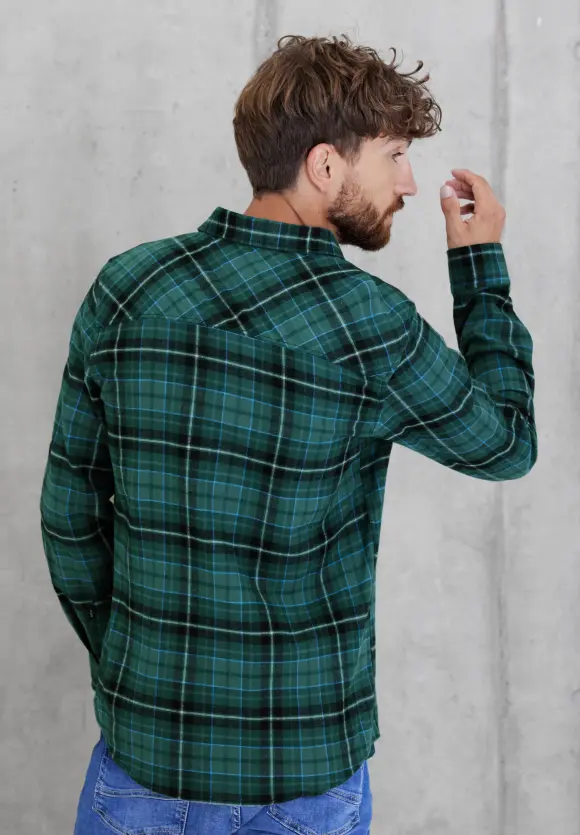 Hemd mit Karomuster - Jungle Green