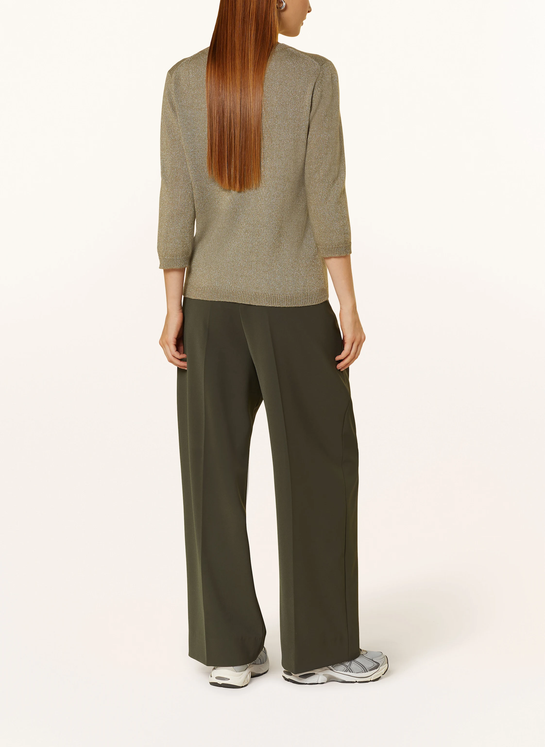 darling harbour Cashmere-Pullover mit Glitzergarn