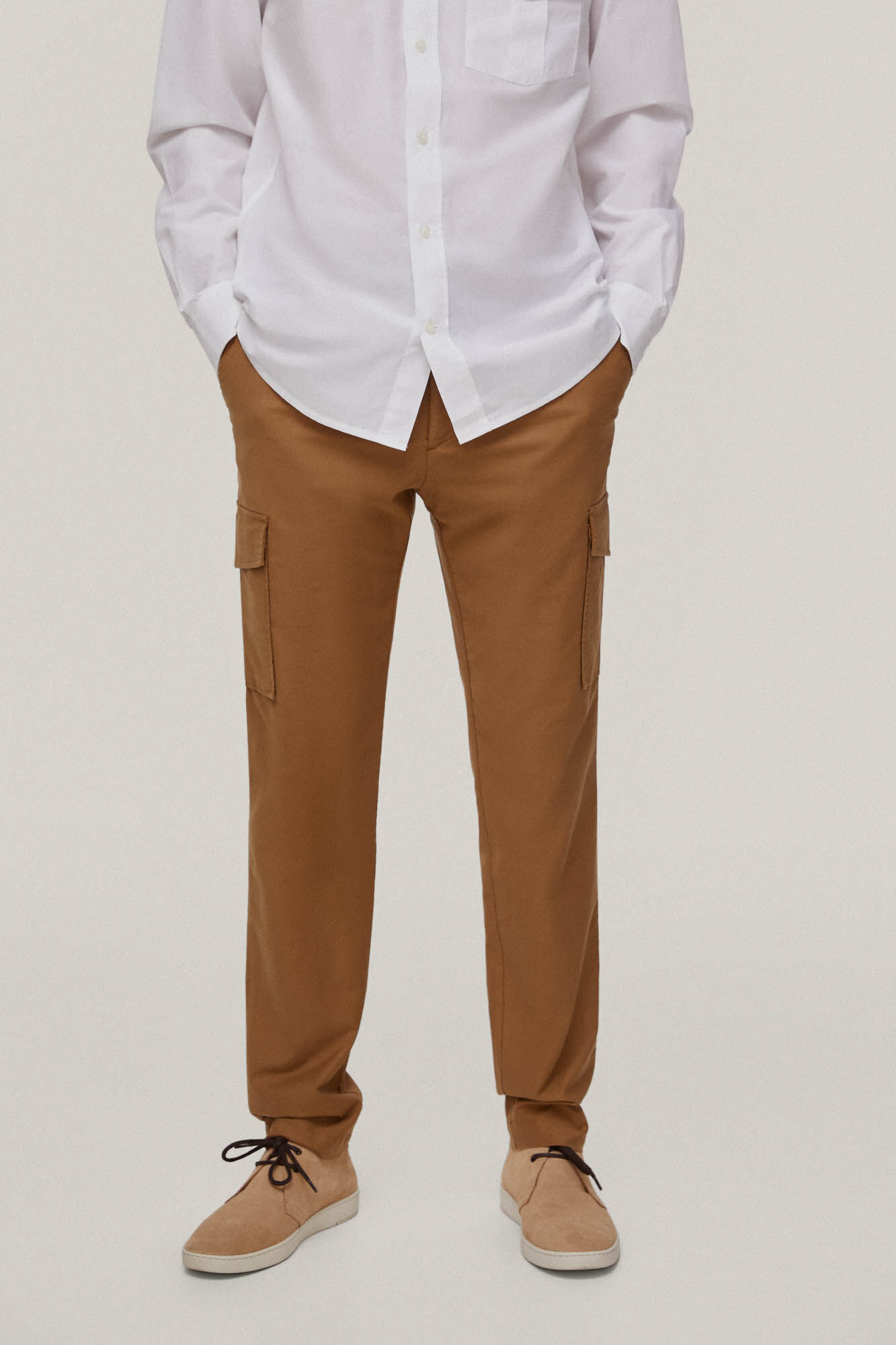Calça cargo slim fit - Marrom