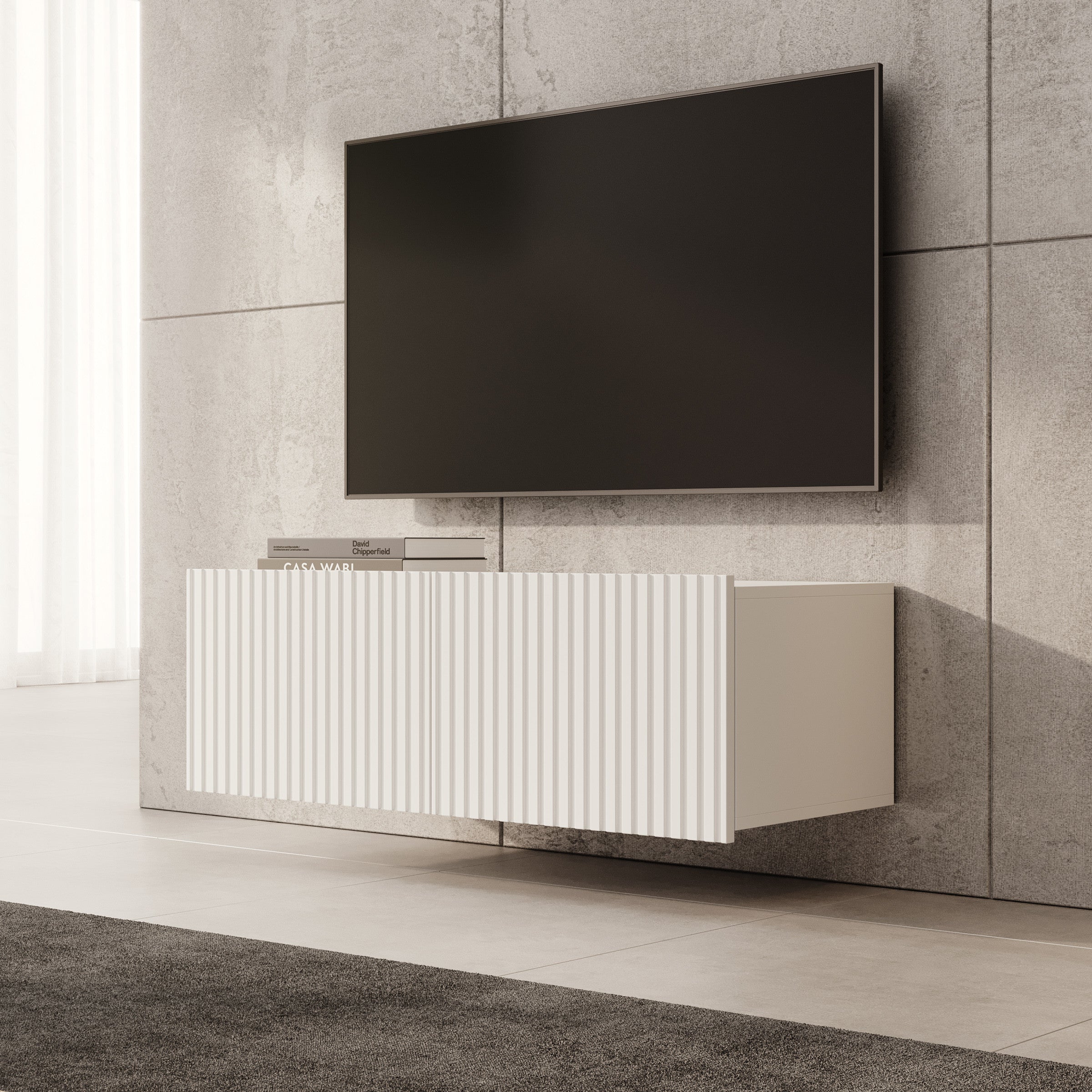 Kenderes - TV-Meubel - Wit - 100x41x38 cm