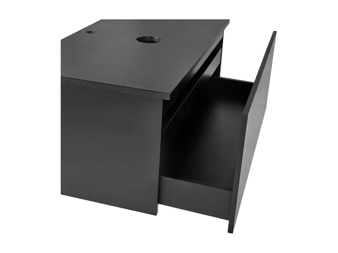 Meuble lavabo mural ALZIRA 100 cm 52 cm 40 cm Noir