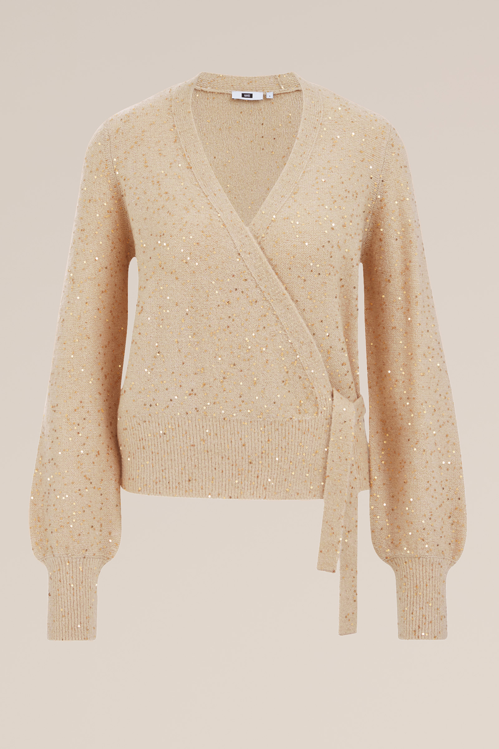 overslagvest met pailletten WE Fashion Goud