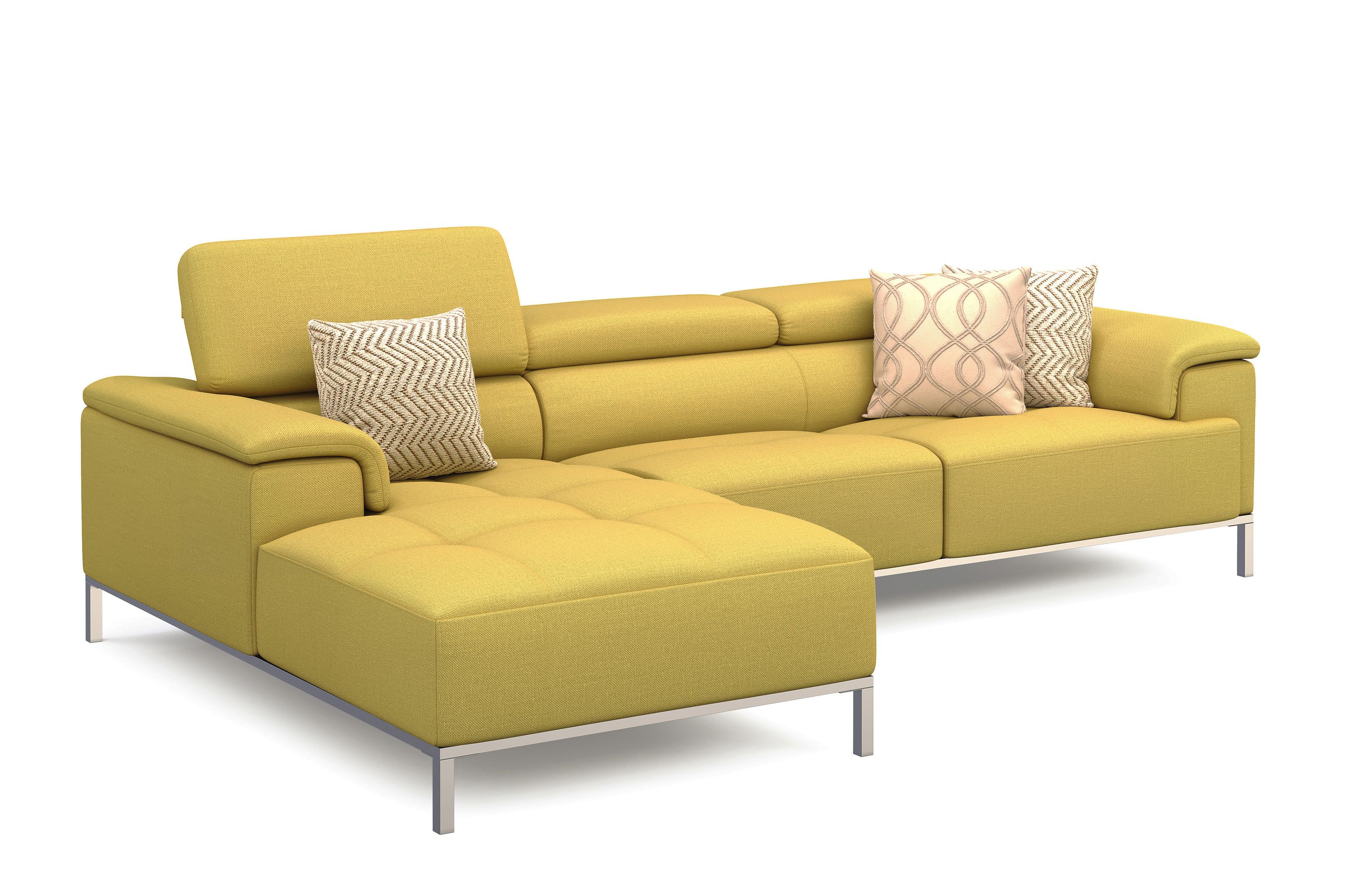Ecksofa JANA links gelb
