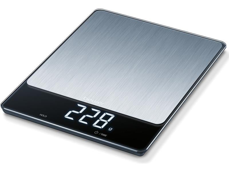 Beurer Küchenwaage KS34 XL Silber Küchenwaage aus Edelstahl