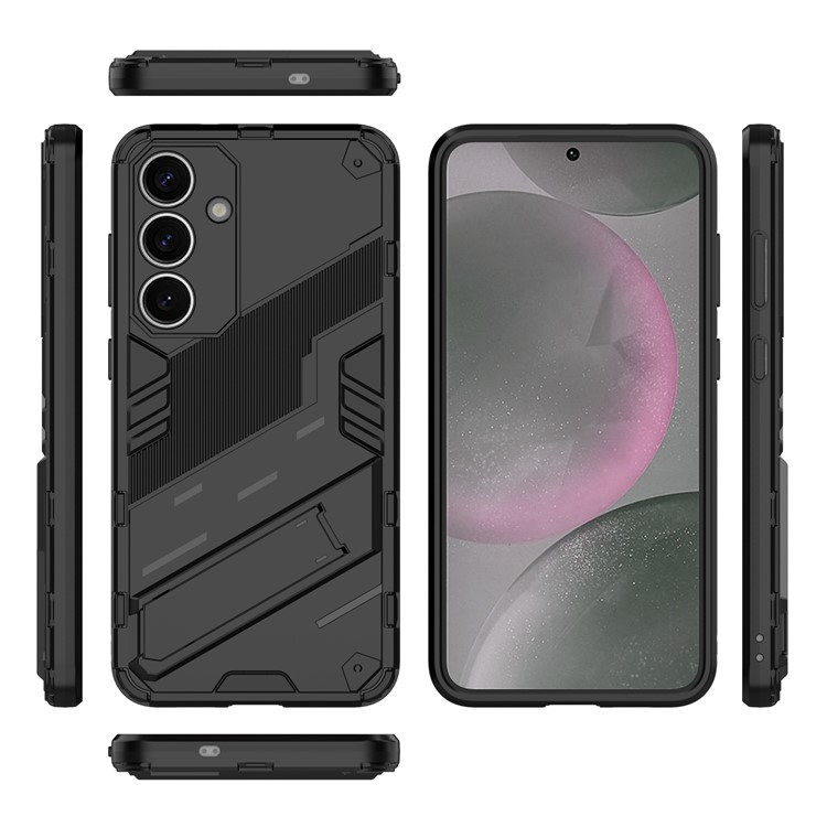 Samsung Galaxy S25 Hybrid Hardcase Hülle   Kickstand Aufsteller - Schwarz