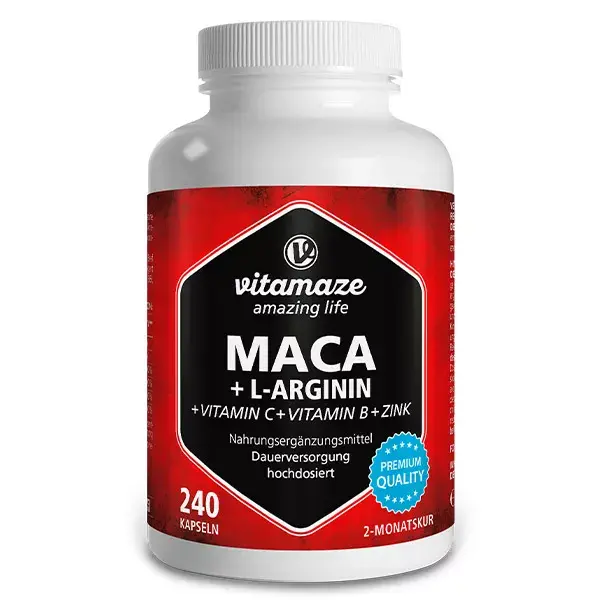 Vitamaze Maca + L-Arginina 240 cápsulas