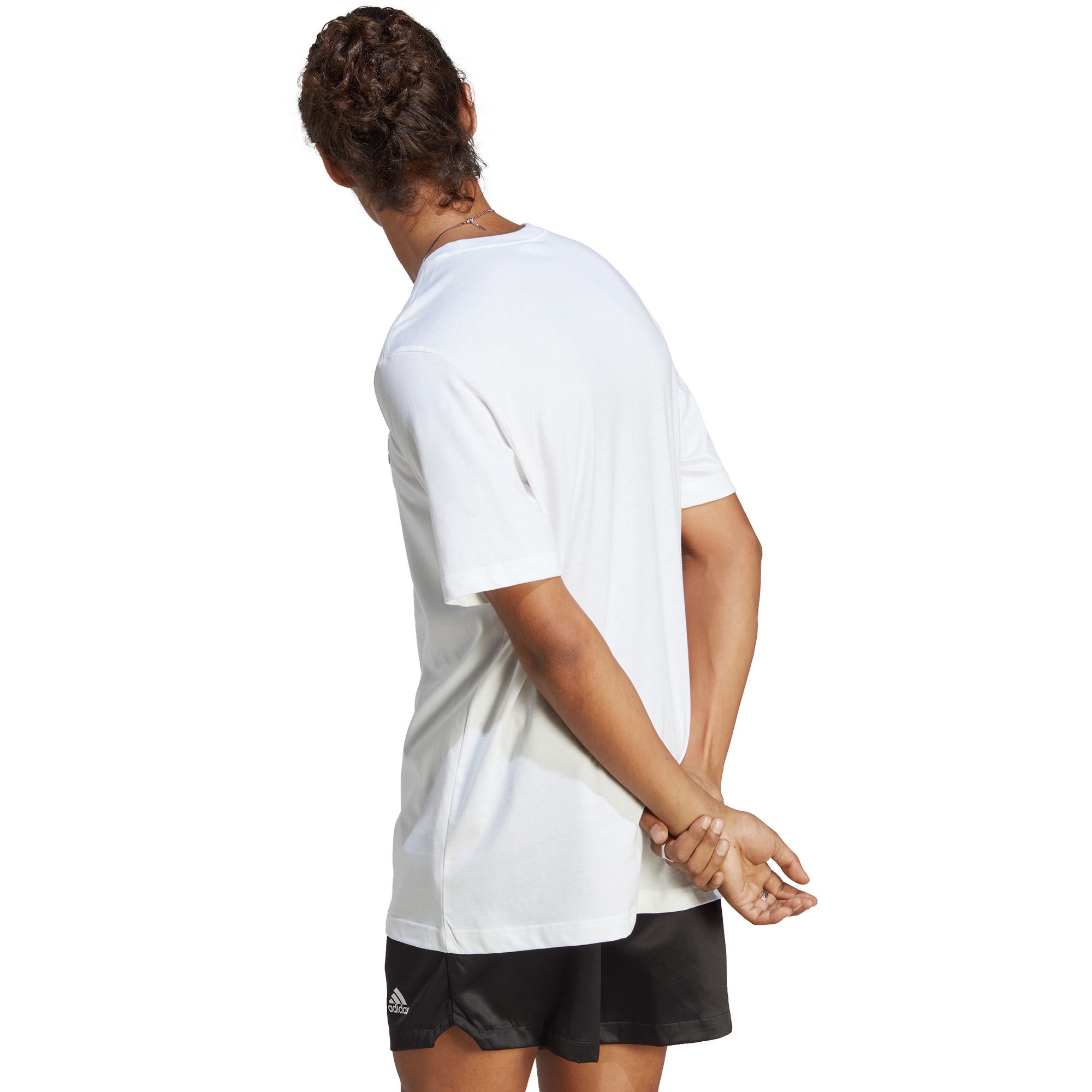 adidas Essentials Embroidered Small Logo T-Shirt Herren weiß