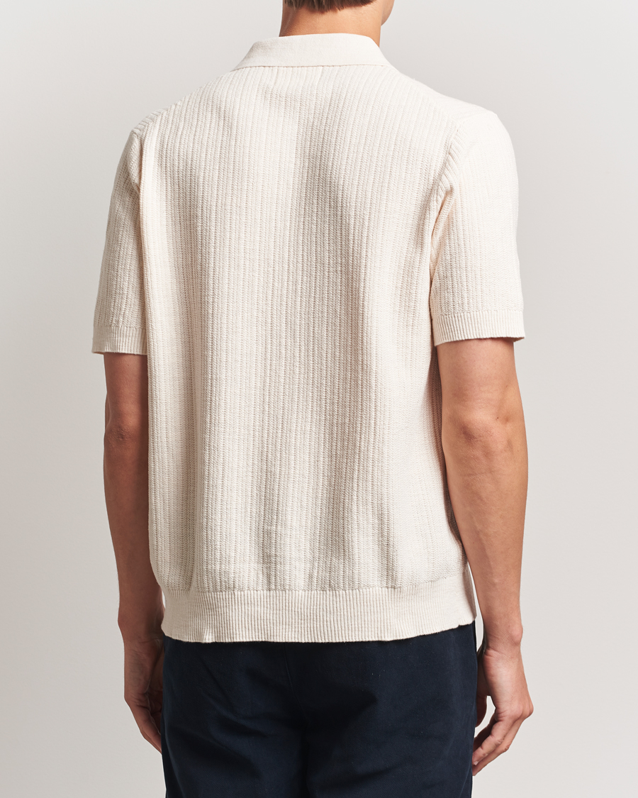 NN07 Nolan Knitted Short Sleeve Shirt Ecru