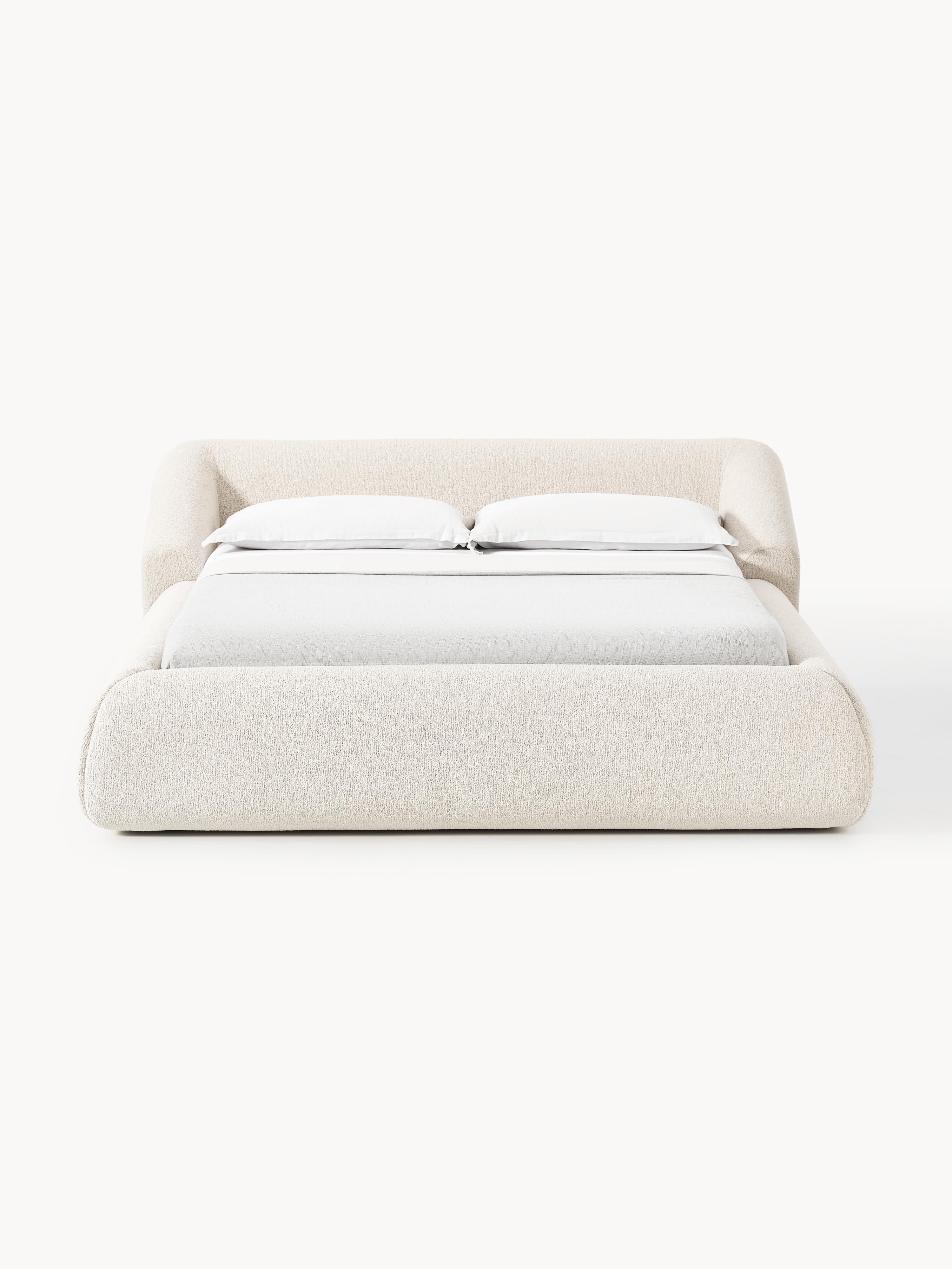 Gestoffeerd bouclé bed Sofia