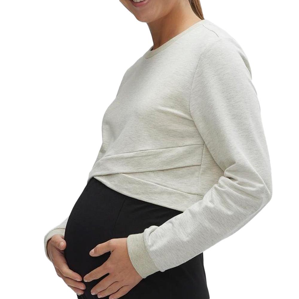 Mamalicious T-shirt Manches Longues Gris Chiné Femme Mamalicious Jose