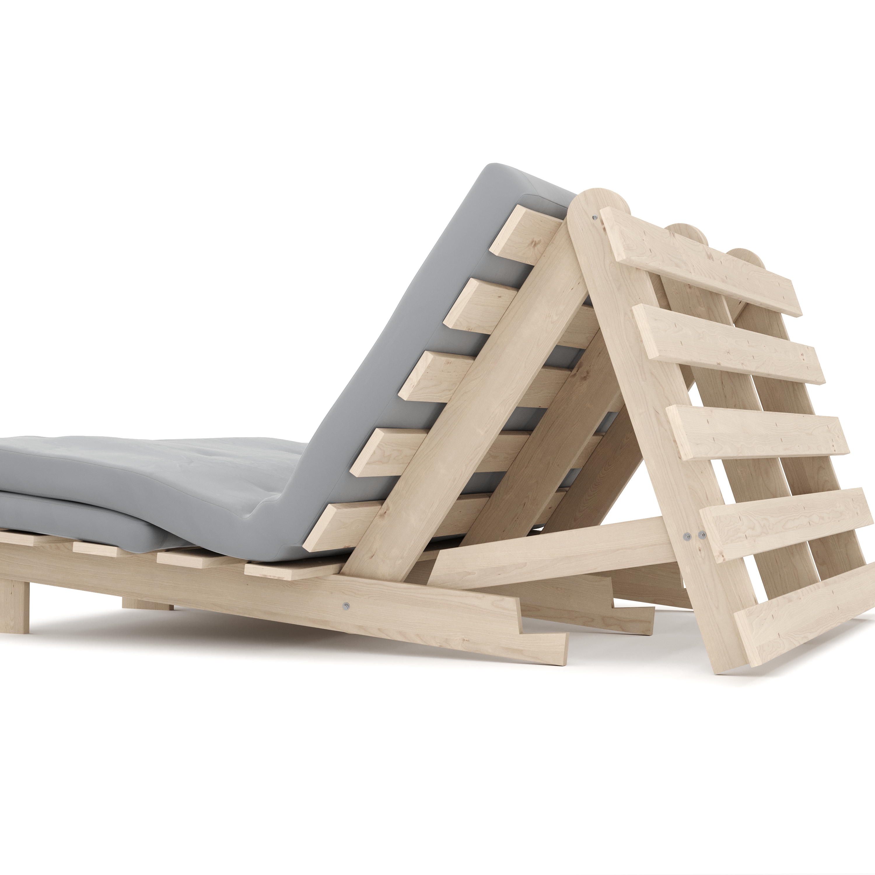 Schlafsofa aus Paletten NURIA natur/anthrazit