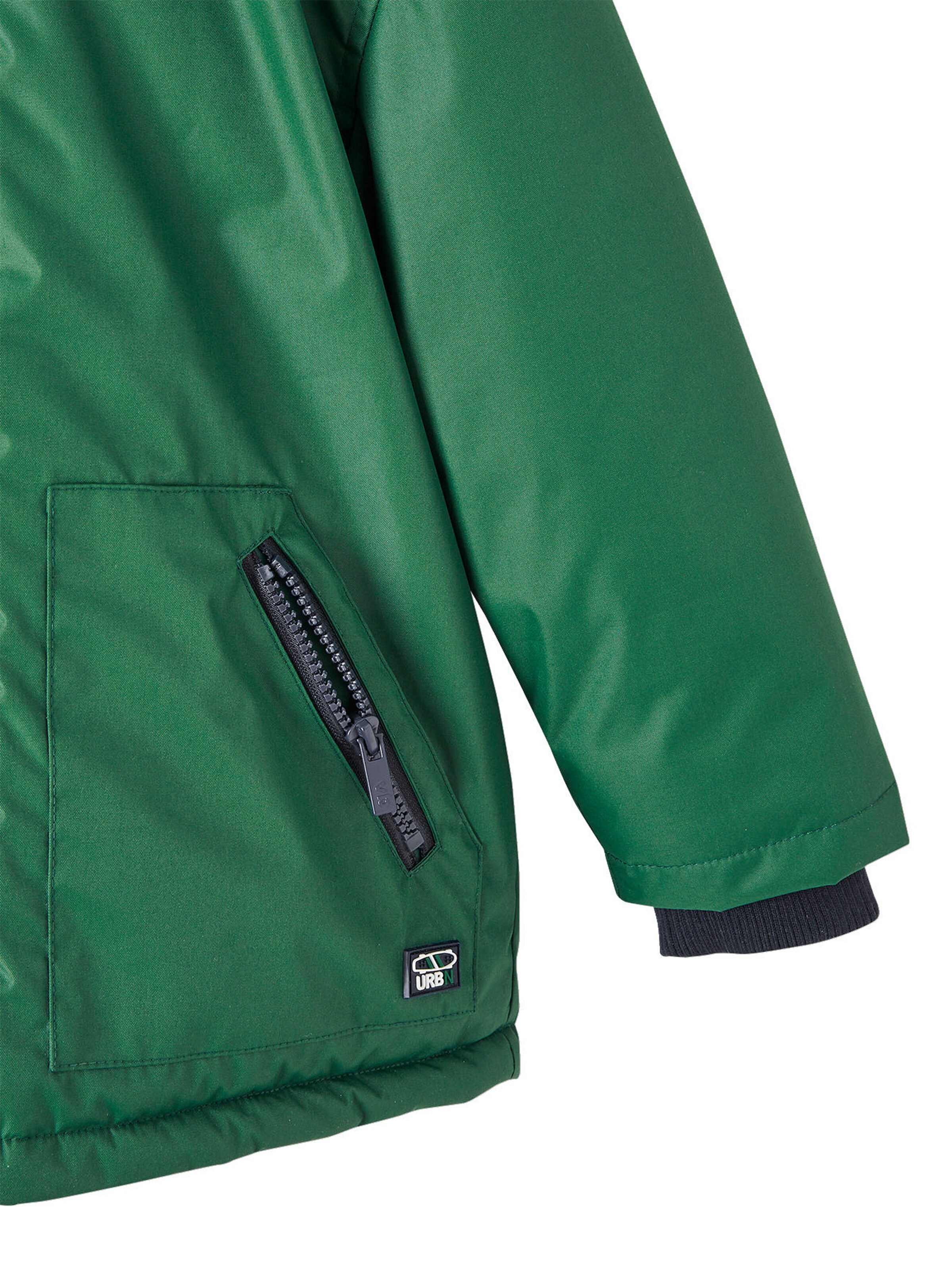 Vertbaudet Jungen Winterjacke mit Kapuze grün