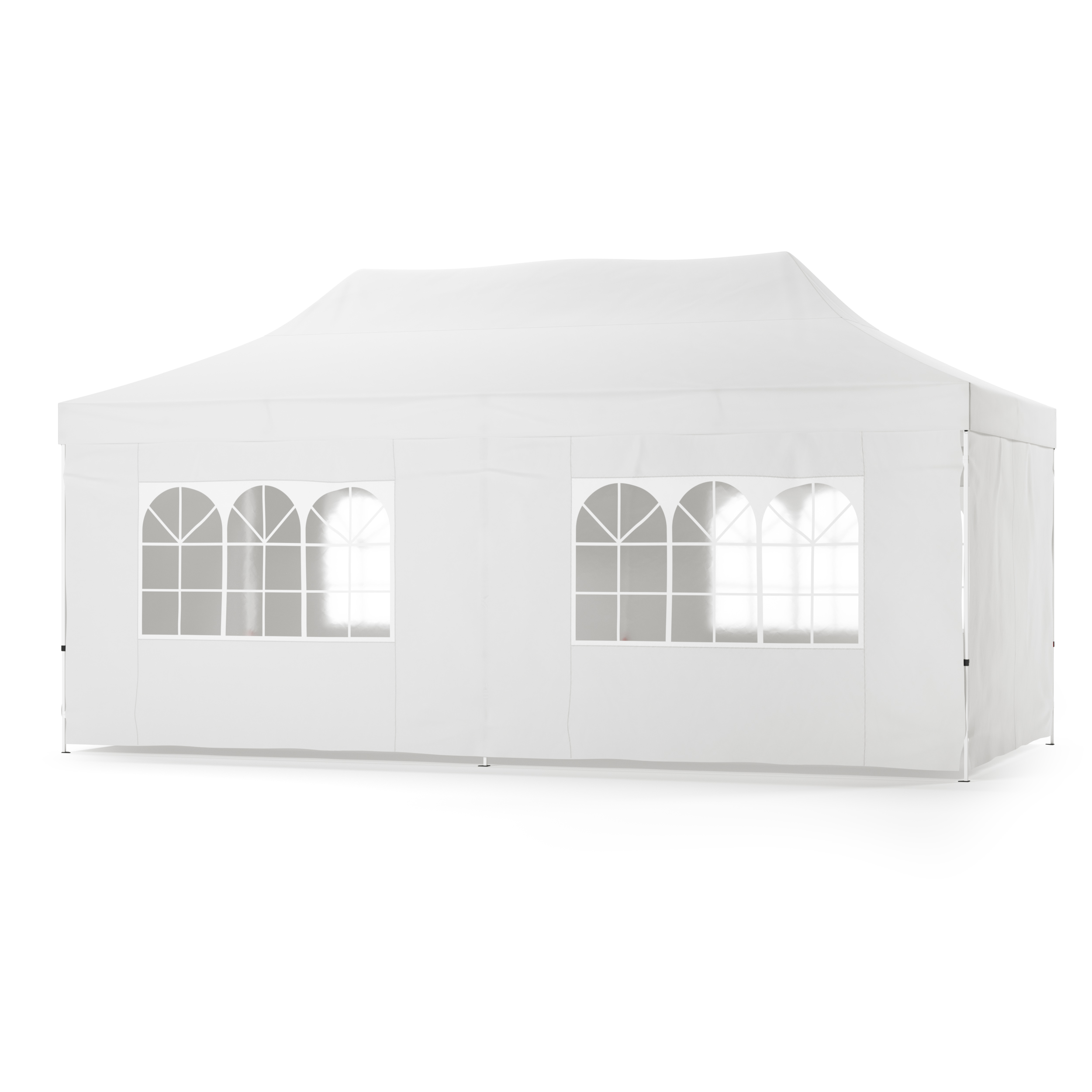 Faltpavillon DINA 6 x 3 m weiss inkl. 4 Seitenwände