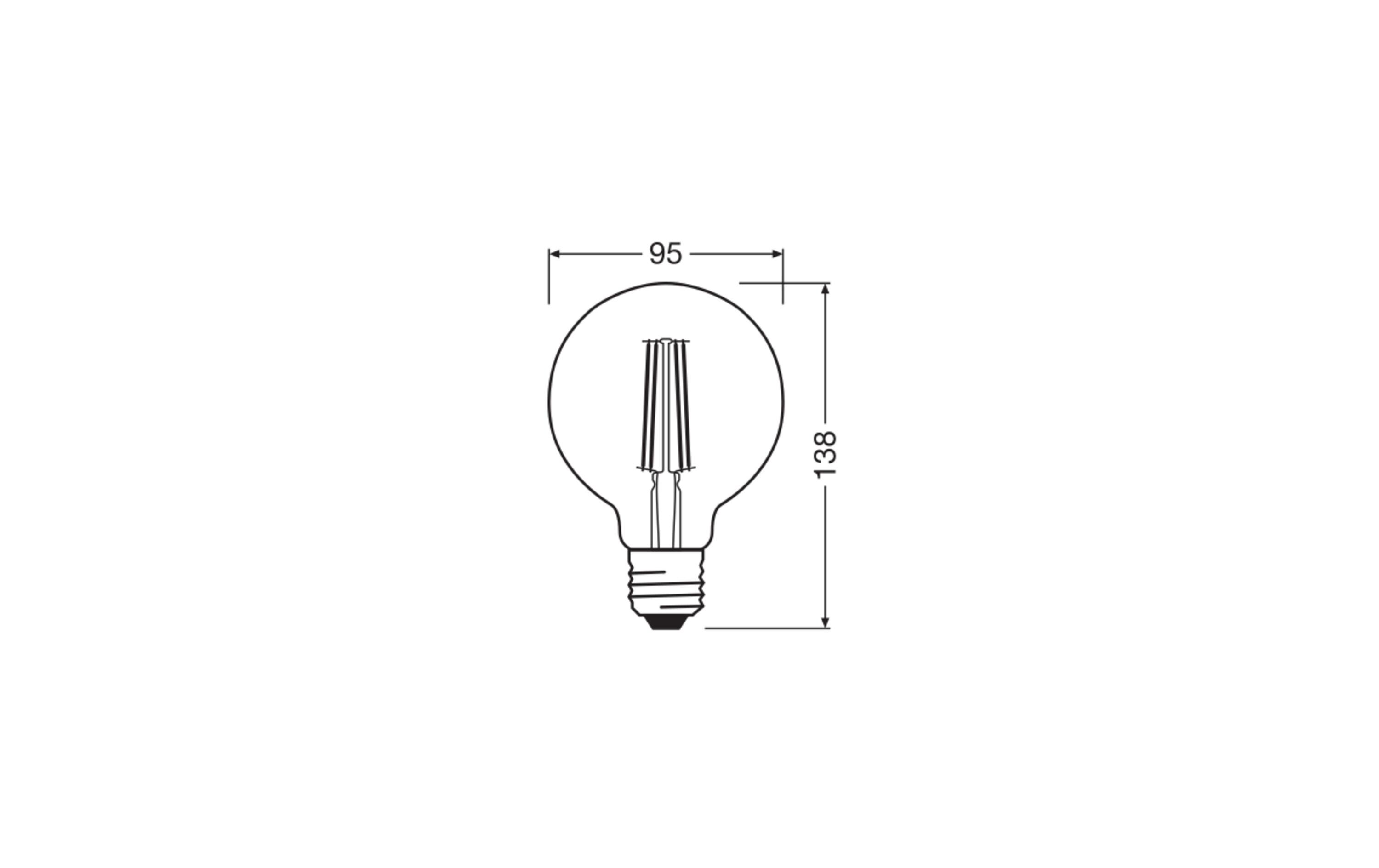 Lampe Vintage 1906 Globe, 6.5W, E27, Warmweiss, 2 StückDimmbare LED-Lampen, Vintage-Edition