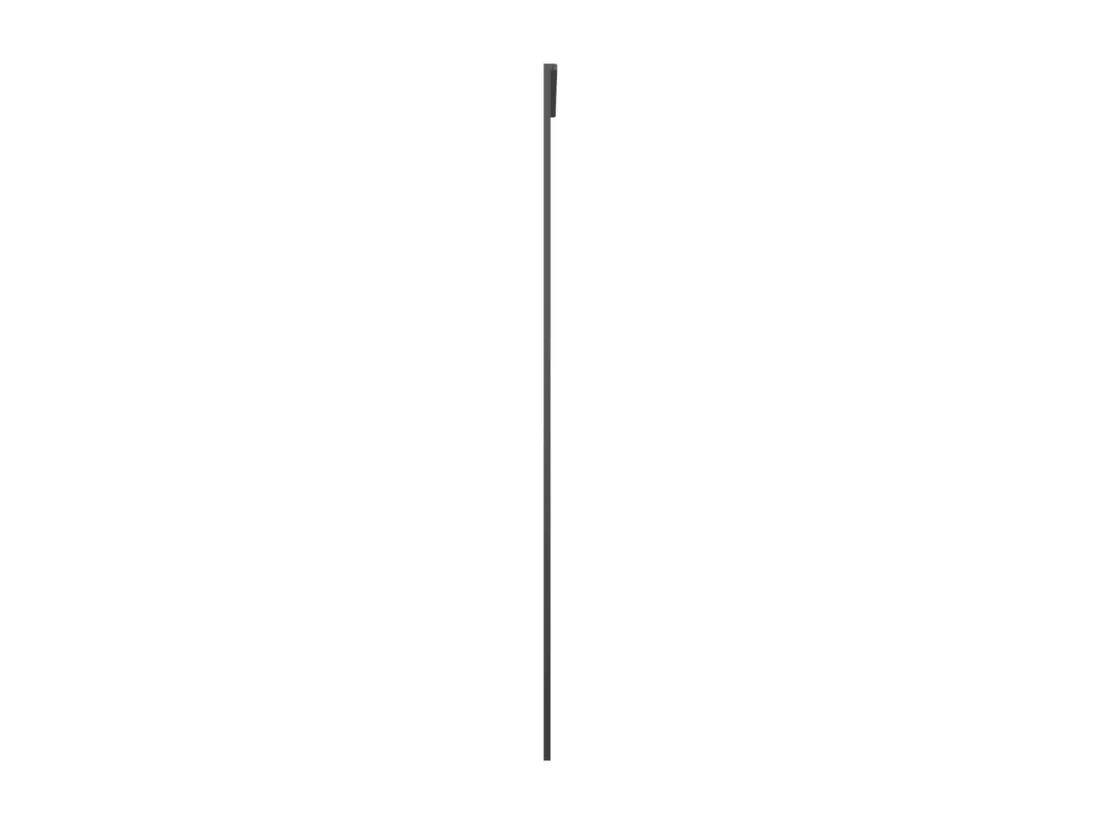 Porte coulissante Verre ESG dépoli et aluminium 76x205 cm Noir