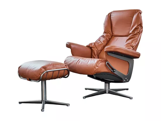 Fauteuil - marron cuir - MODO