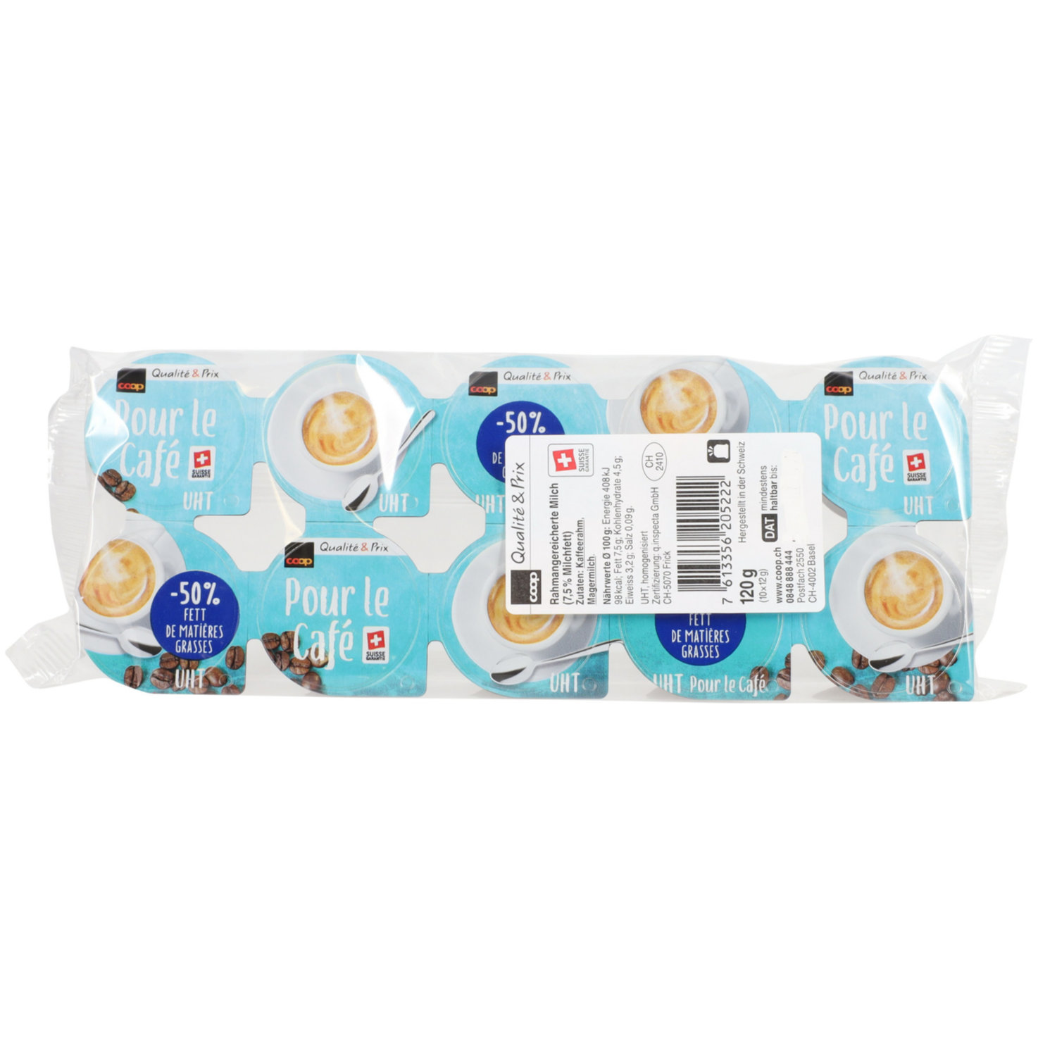 Kaffeerahm Pour le Café -50% Fett UHT 10x12g