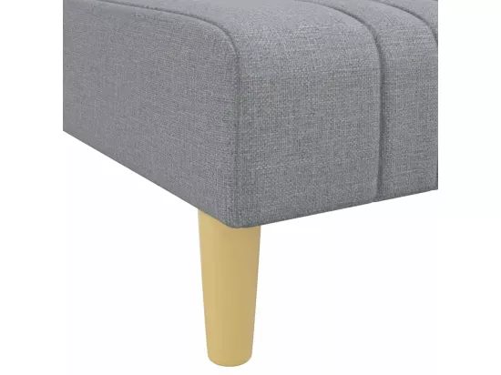 Prolenta Premium - Chaise longue gris clair tissu