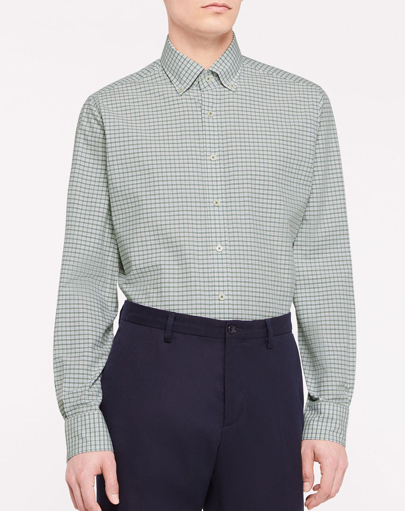 Hackett London Chemise Regular Fit à carreaux verte