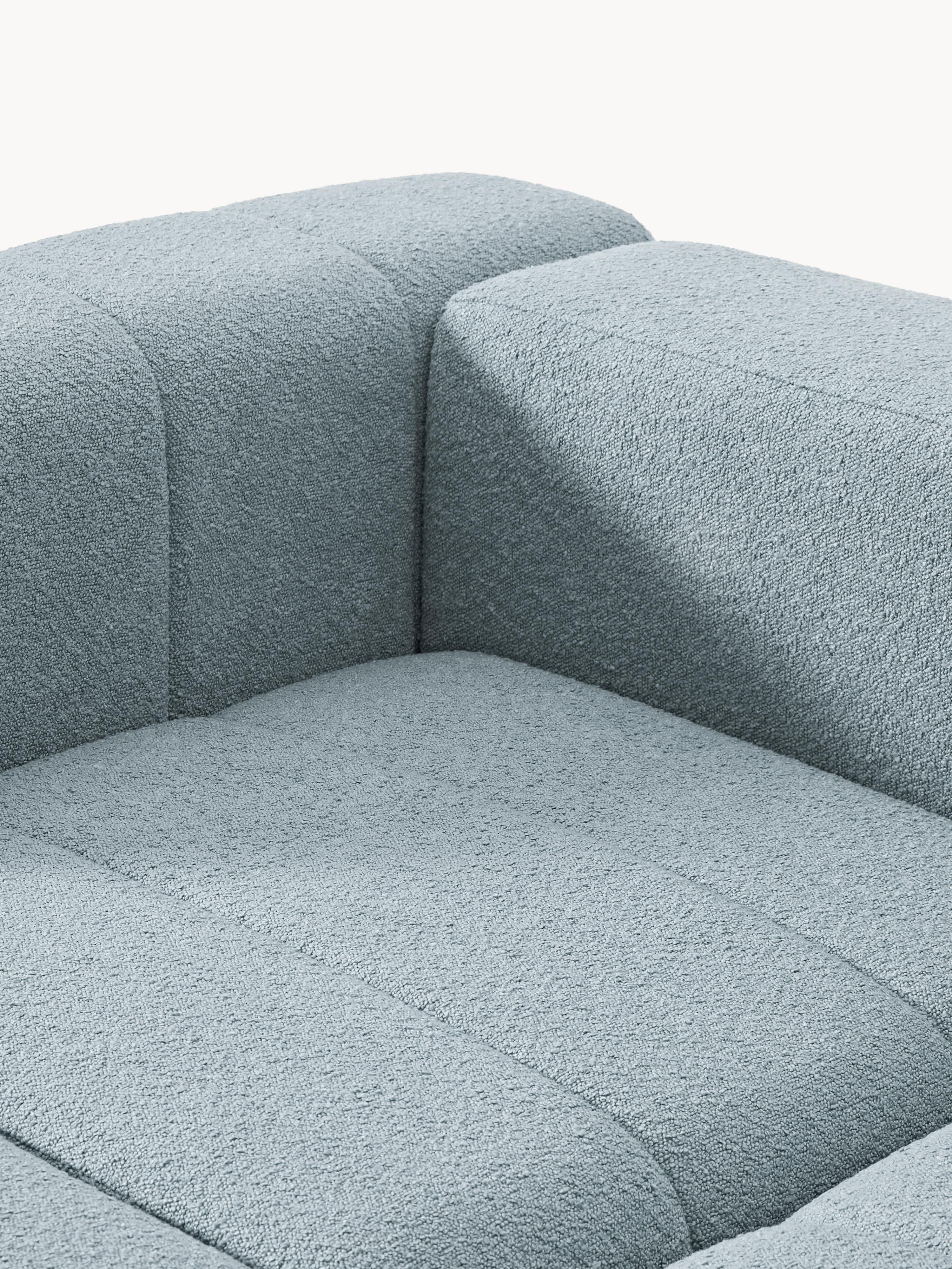 Modulaire bouclé bank Lena (4-zits) met poef (links/rechts)