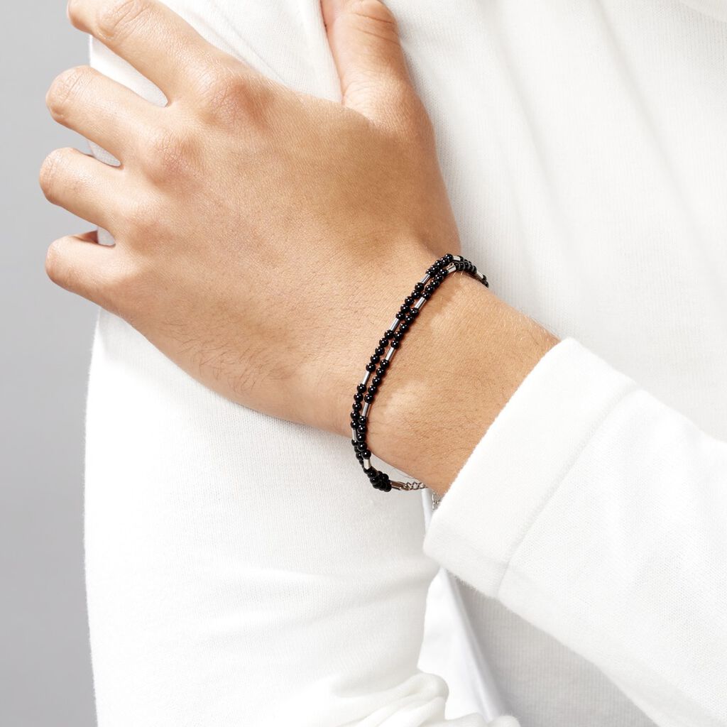 Bracelet Acier Blanc Augusto Agate