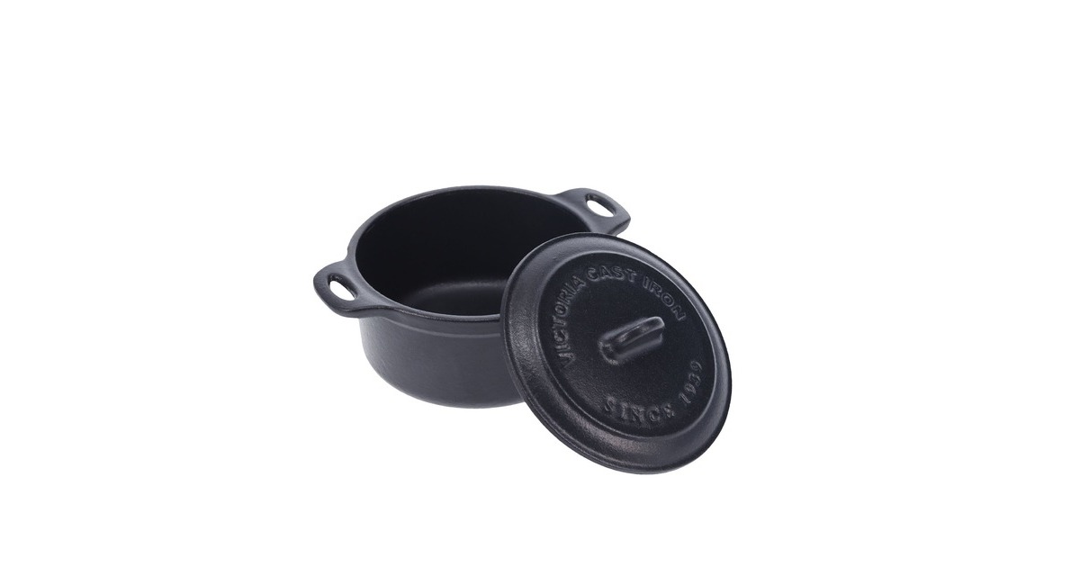VictoriaMini Cocotte 0,22 liter, Enameled bak-/braadpan  (Zwart)