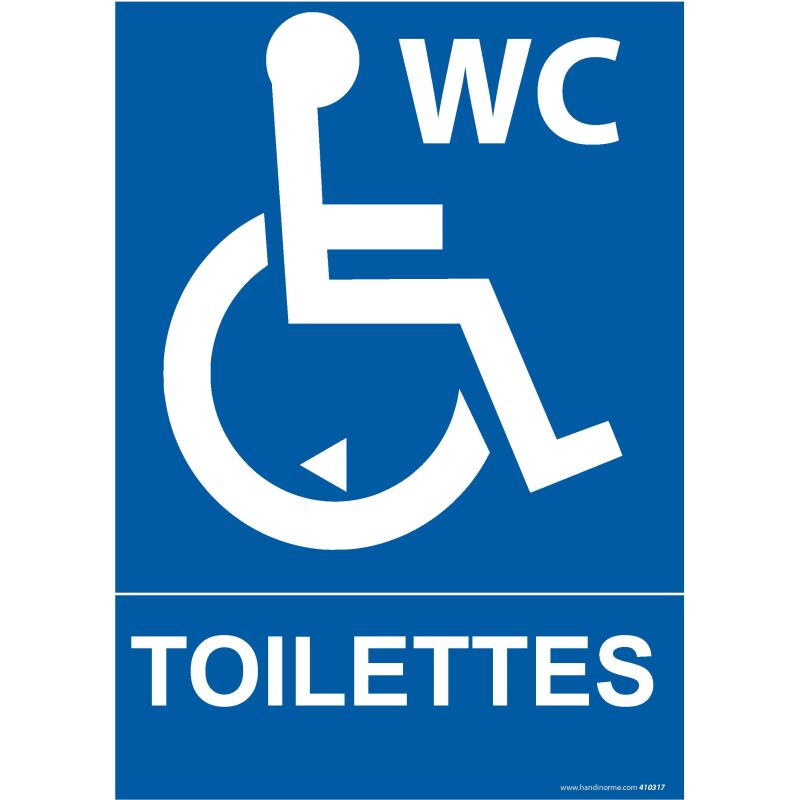 Panneau Toilette PMR avec Sens de Transfert