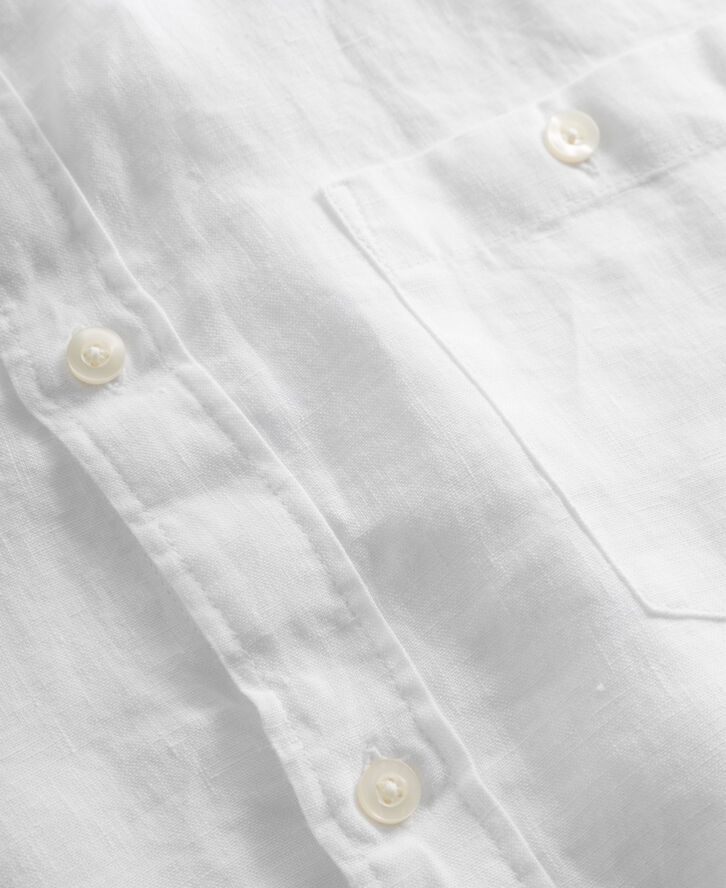 Knowledge Cotton Apparel Custom fit linen shirt GOTS/Vegan Hvid