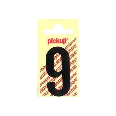 Pickup - Étiquette autocollante - 90 mm - Chiffre 9 - noir mat