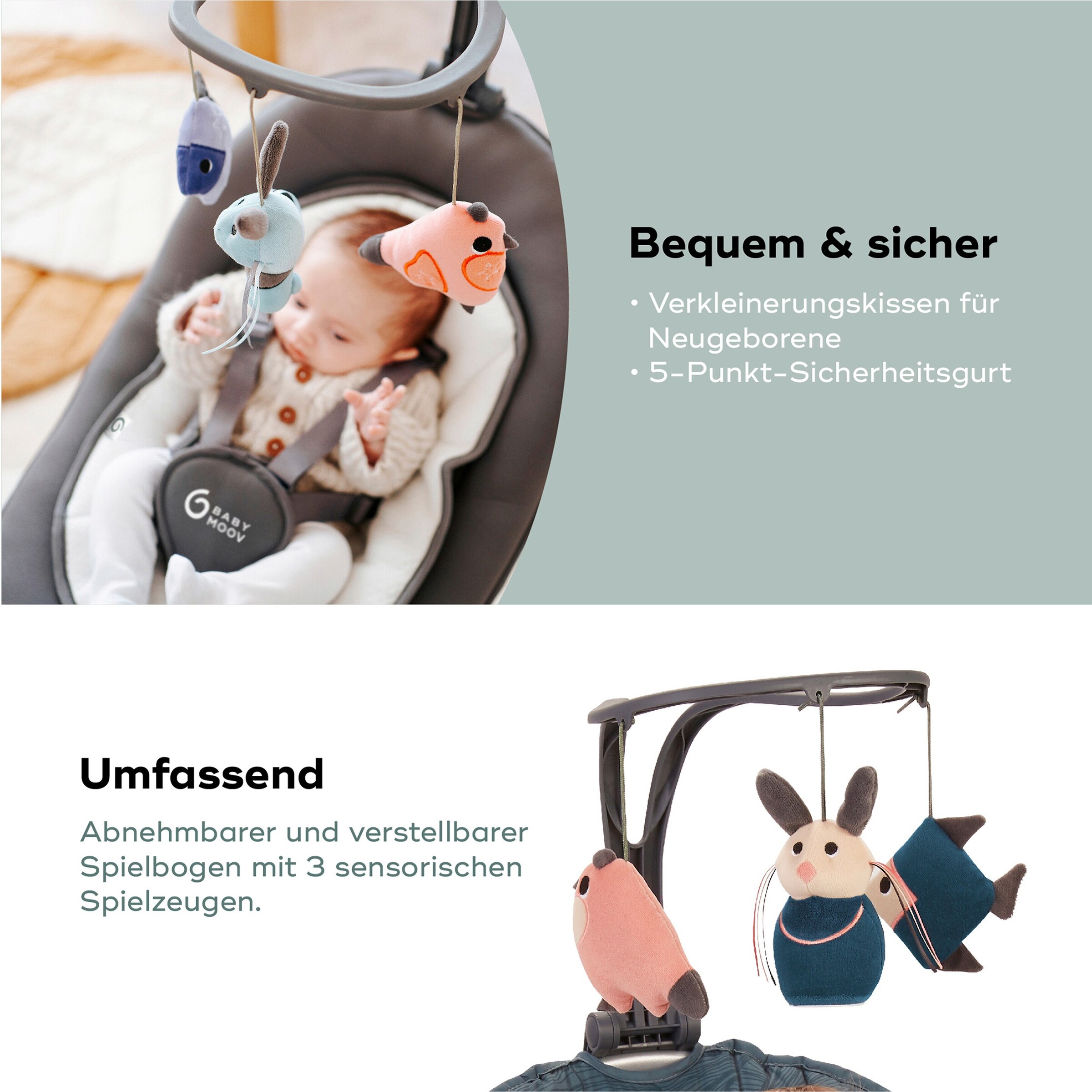 Babymoov Babyschaukel Swoon Motion Zinc