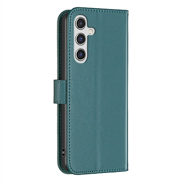 Samsung Galaxy A26 / A17 Leder Tasche Flip Cover mit Kartenfächer - Grün