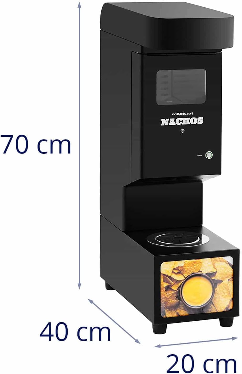 Royal Catering RCKW-ND01 Soßenspender Nacho-Käse 3,5 l 55-80 °C schwarz Soßenspender Gastro Soßenbehälter Saucenspender