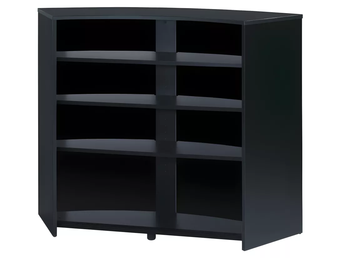 Meuble Bar Meuble Comptoir Noir ou Blanc Face Noire 134,5 x 104,8 x 55,3 cm - Coloris: Noir