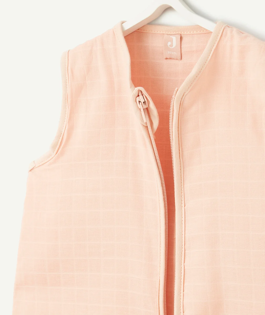 JOLLEINGIGOTEUSE SANS MANCHES EN GAZE DE DE COTON ROSE