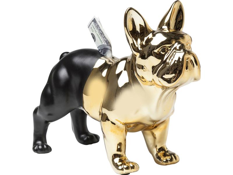 Kare Spardose Bulldogge, 28 x 34 x 15 cm Sparkasse aus Keramik