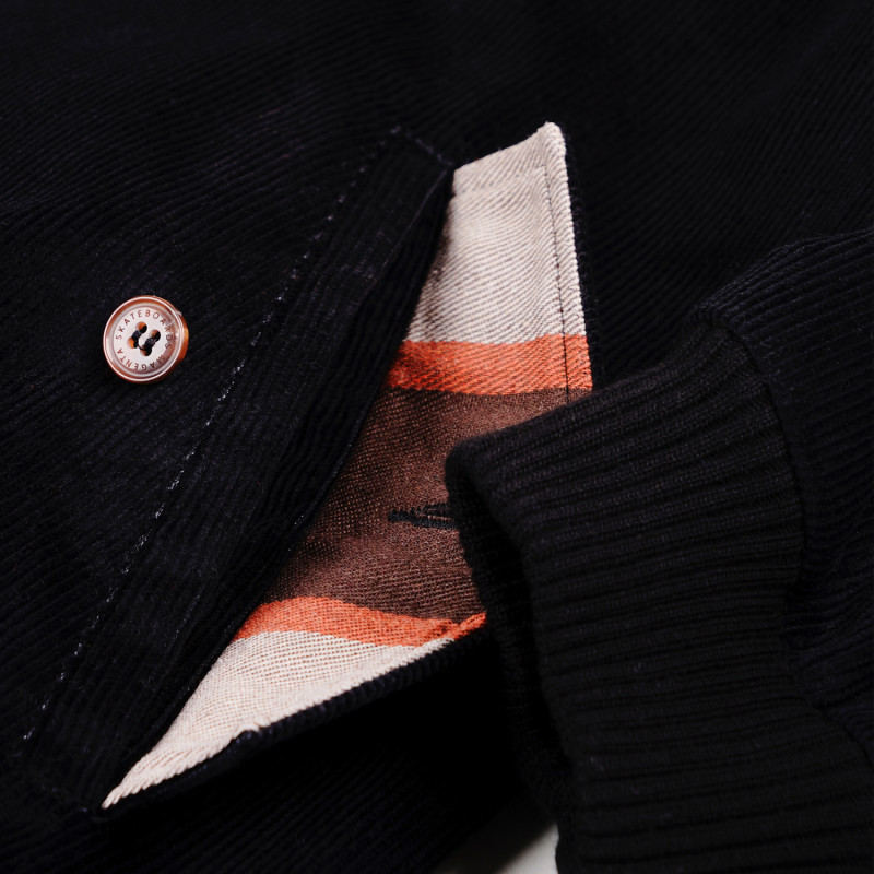 VESTE EN VELOURS VELOURS HARRINGTON - NOIRE