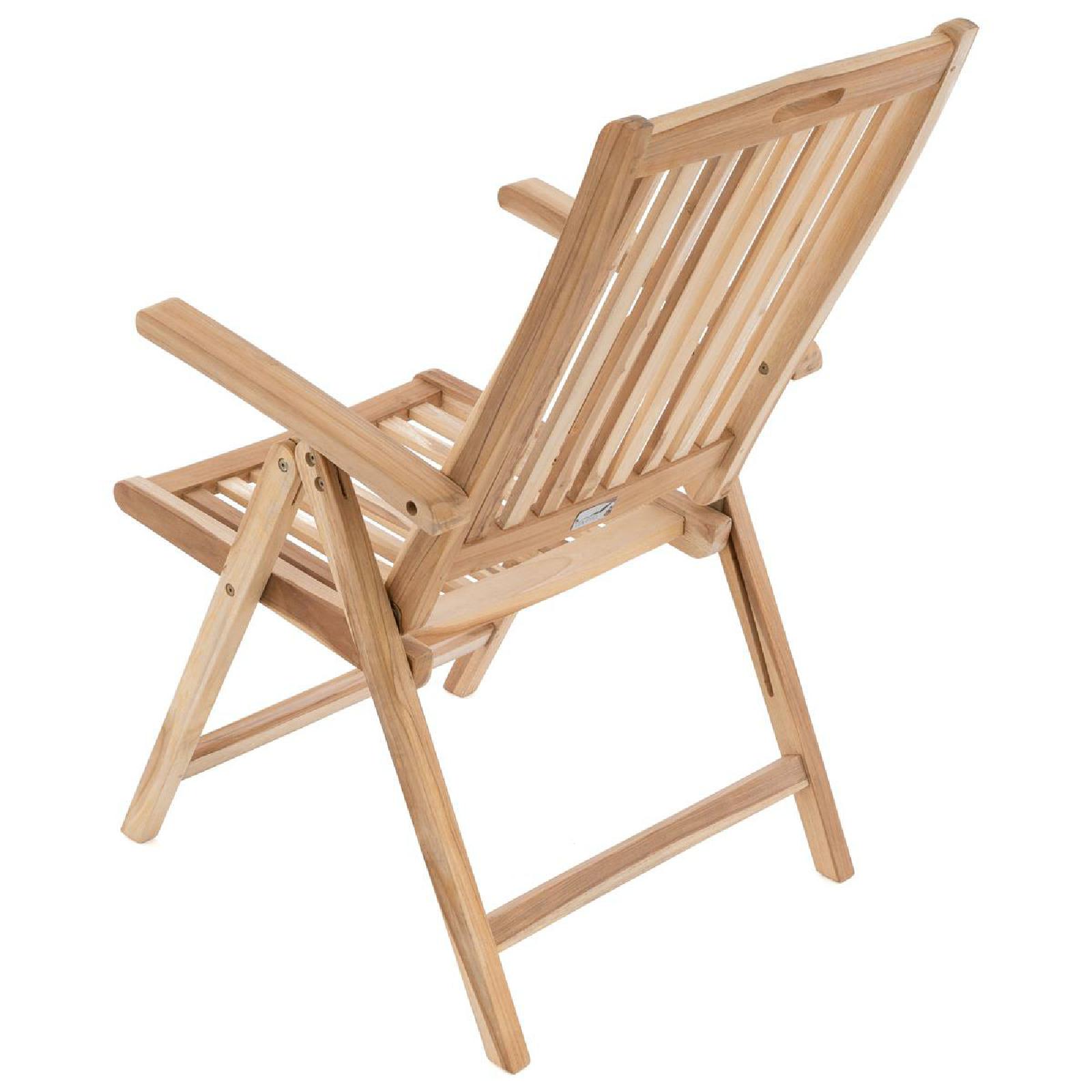 VCM Gartenstuhl Hochlehner Klappstuhl Holz Teak Outdoor