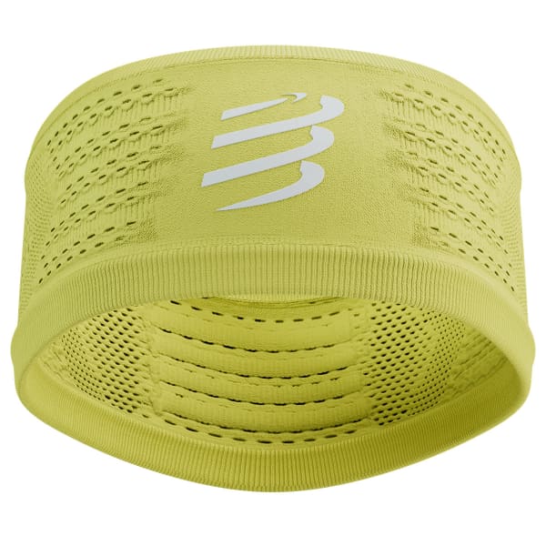 Bandeau running COMPRESSPORT HEADBAND ON/OFF GREEN SHEEN/WHITE
