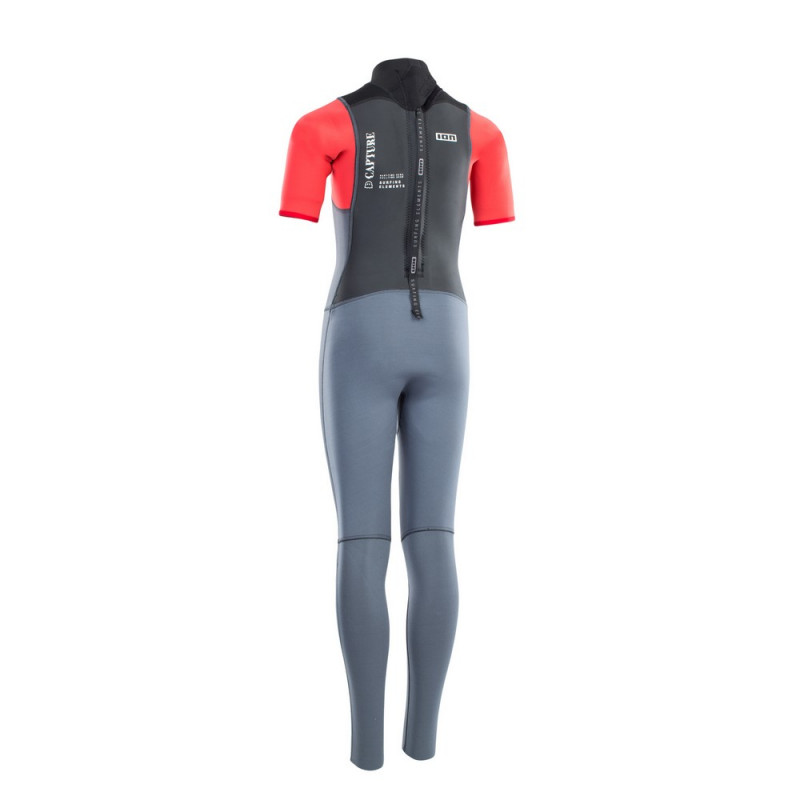 COMBINAISON ION CAPTURE JUNIOR STEAMER 3/2 BACKZIP BLEU/ROUGE/NOIR
