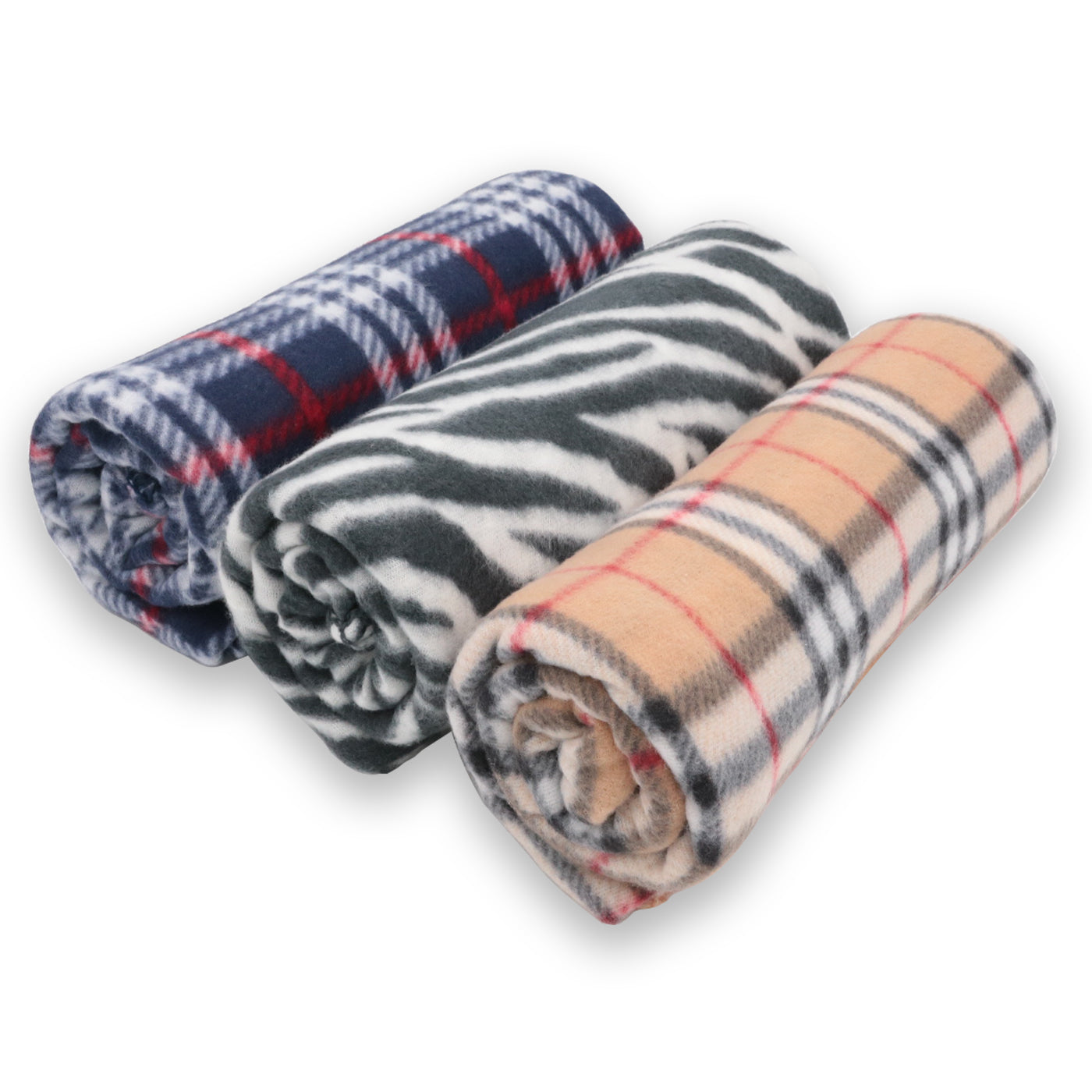 HOME MERCURY - Cobertores de pelúcia macios - para cães, gatos, coelhos e outros animais de estimação. Tamanho 130 x 160 cm. Pacote com 3 unidades (3 cobertores estampados).