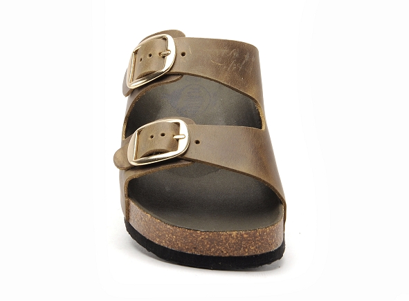 Plakton mules et sabots plats femme cp beta mic 340010 kaki