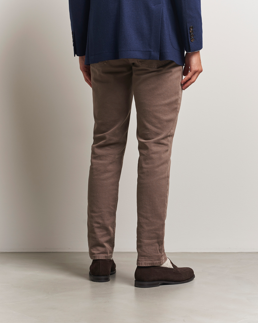 Brunello Cucinelli Slim Fit Bull Denim Pants Light Beige