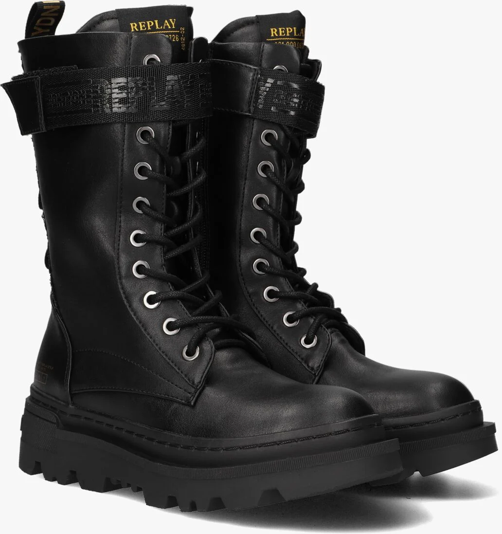 REPLAY zwarte replay veterboots laser jr