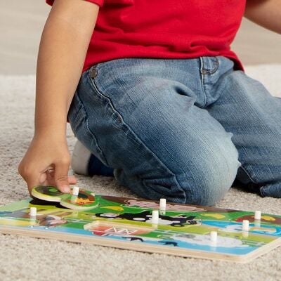 Melissa & Doug Knottepuslespill Bondegårdsdyr 8 Brikker