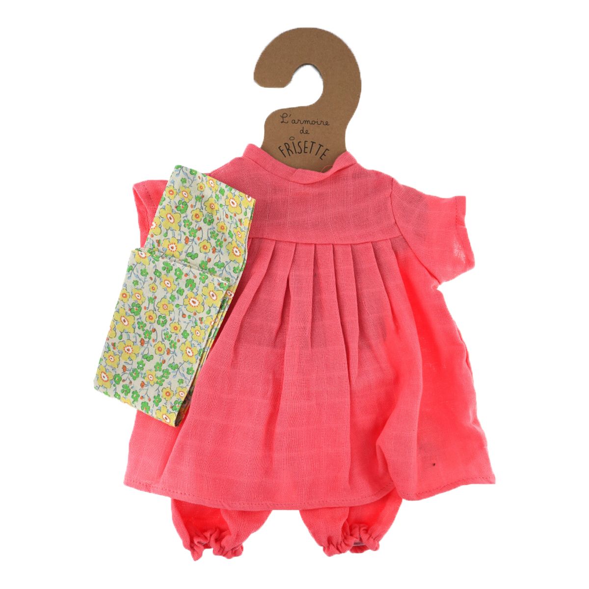 Tenue de poupée Paula rose corail Frisette